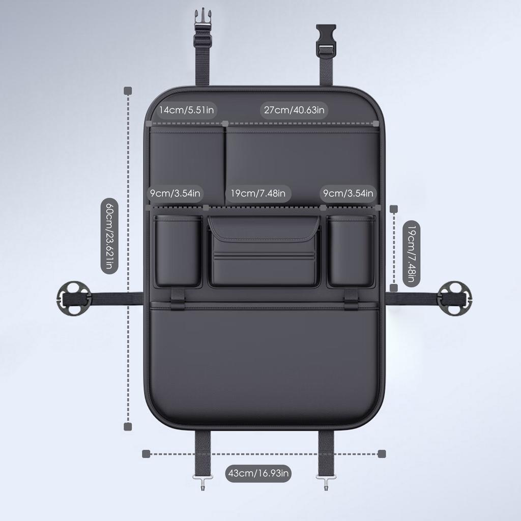 Universal Car Seat Back Organizer Bag Easy Install black Automobiles Car Interior Storage Accessories for Most Car Back Seats