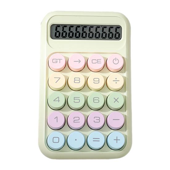 Yousheng 10 Digits Calculator with Big Button 15-Degree Tilt Design LCD Display Mechanical Switch Portable Aesthetic Calculator