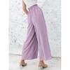 YYFS Women's Fashion Casual Solid Color Print High Waist Trousers Pants & Capris