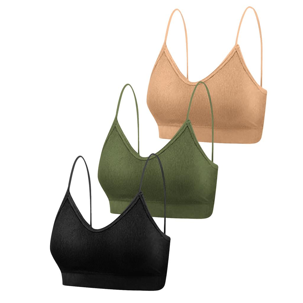 6 шт. Бюстгальтер с V-образным вырезом Бесшовный мягкий камзол-бандо Спортивный бюстгальтер Бюстгальтер для сна