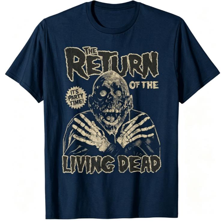 2026 Vintage Return Of The Living Dead Move Horror Fans Tshirt Breathable Tee Streetwear Oversized Loose