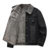 New Men's Denim Plus Velvet Thickened Cotton Warm Tops Youth Jackets Autumn and Winter Jackets Men's Trendy
