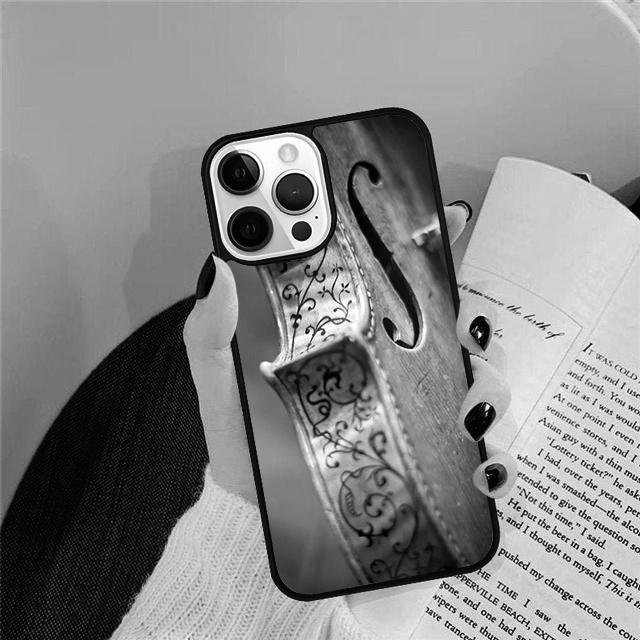 Музыкальный Виолончель Скрипка Ракушка Чехол Для iPhone 17 Air 15 16 14 13 12 Pro Max 11 Pro Max Plus Чехол для Телефона
