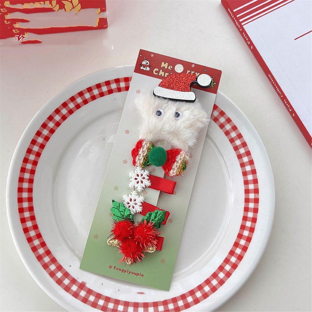 Рождественский Декор Рождественский Набор Заколок для Волос Оленьи Рога Пайетки Детские Рога Зажим для Волос Рождественская Шляпа Звезда Детский Бант Заколка для Волос