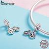 BAMOER 925 Sterling Silver Crystal Bike Bicycle Shape Pendant Charms Fit Bracelets & Necklace