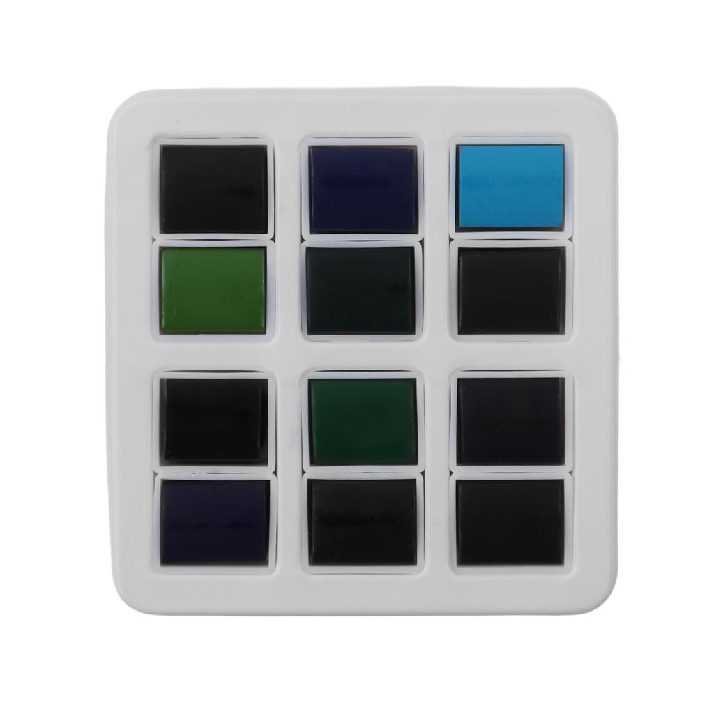 Набор из 12 акварельных красок темного цвета серии Ocean Forest, охрана окружающей среды