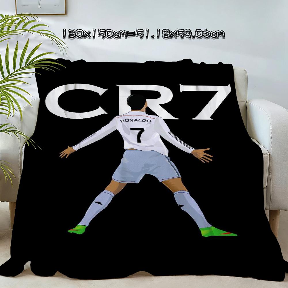 Knee Blanket Throw Winter Microfiber Oversized Baby Lightweight Flannel Fleece Bed Sofa Decoration C-CR7-R