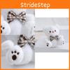 Cute Fluffy Plush Bear And White Rabbit Keychain Soft Stuffed Animal Bag Charm