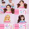 Simulation Half Body Barbie Doll  Make Up Braided Hair Princess Play Toy House
