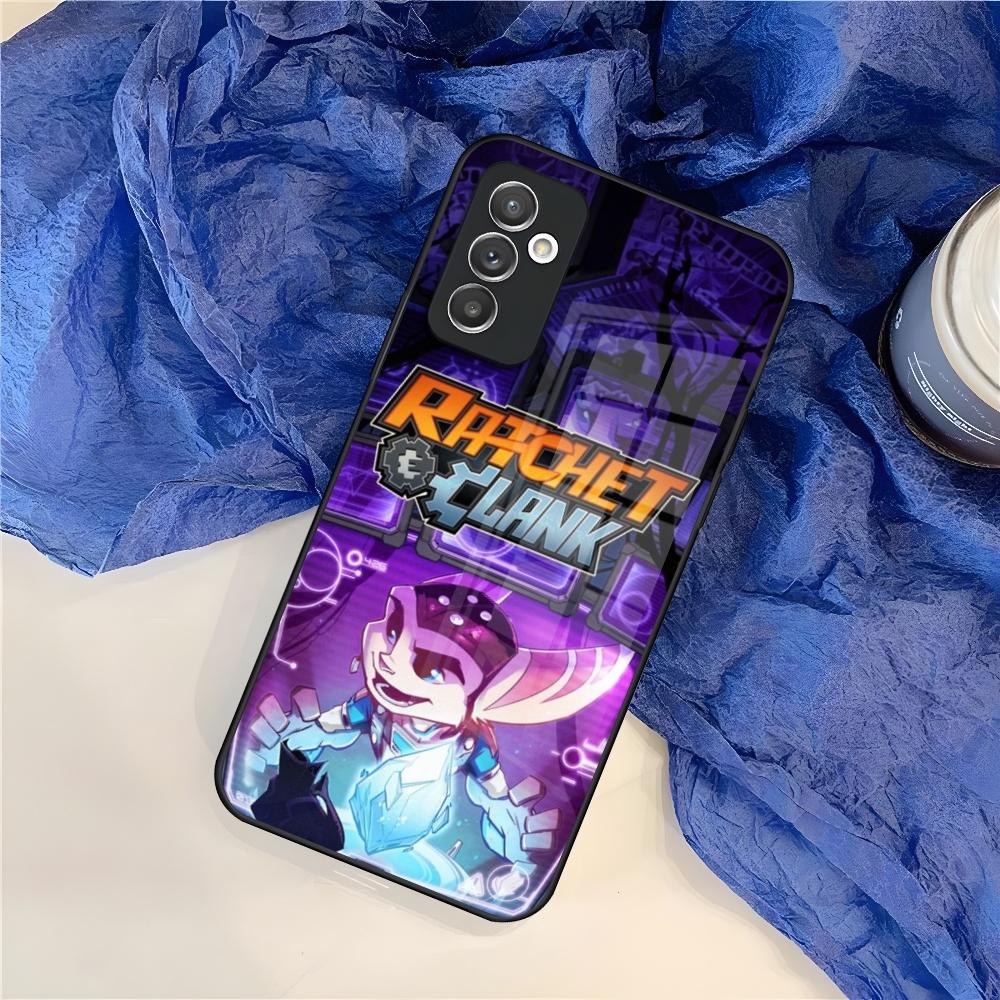 Игровой чехол R-Ratchet Clank для Samsung Galaxy S25 S24 S30 S21 S23 S20 S22 Fe Note 20 Pro Ultra Plus стеклянная крышка
