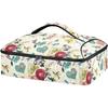 Kcldeci Изолированная сумка-переноска для кастрюли Сердца и цветы Сумка-переноска для кастрюли для горячей или холодной еды
