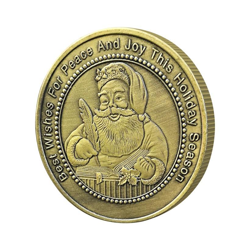 Christmas Day Bronze Coins, Creative Children's Toys, Gift Distribution, Metal Small Gifts, Commemorative Medals, Play with