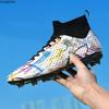 31-46 Children Graffiti Football Boots High-quality Artificial Lawn Socks Outdoor Men's Long Nail Sports Football Boots