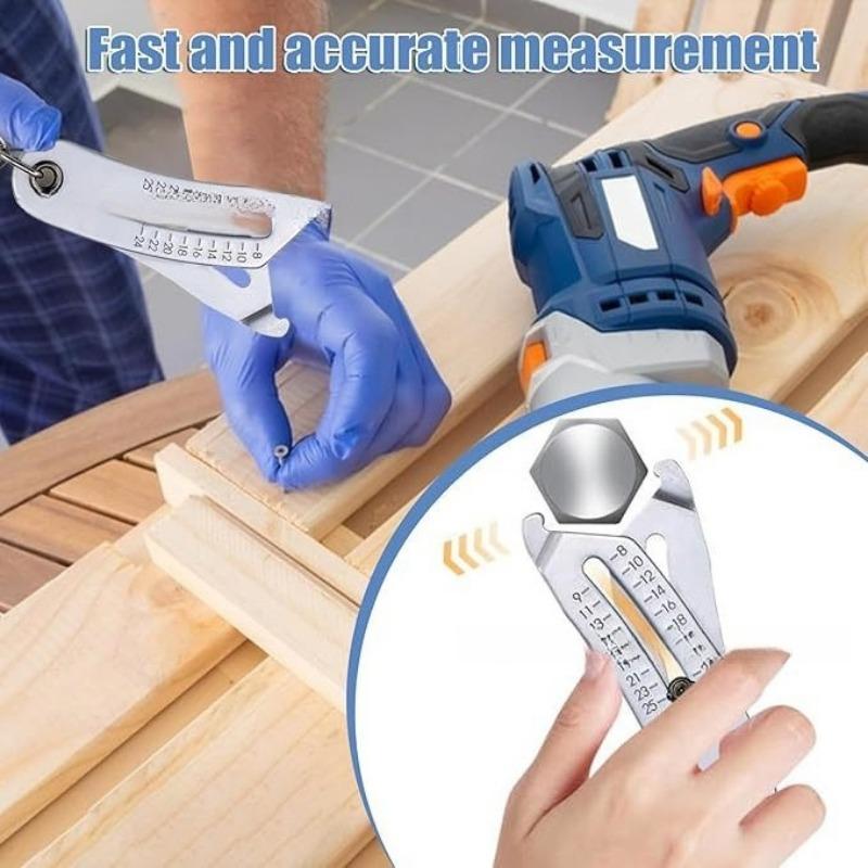 1 шт. Инструмент для проверки размера резьбы Портативный прецизионный инспектор размера резьбы Брелок