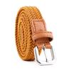 Fashion Universal Woven Thin Belt Elastic Casual Canvas Belt for Women Pants Jeans Knitted Needle Buckle Waistband Belts for