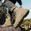 Large Size Men's High-top Mountaineering Boots Outdoor Casual Hiking Shoes Mountaineering Shoes Breathable and Wear-resistant Combat Boots