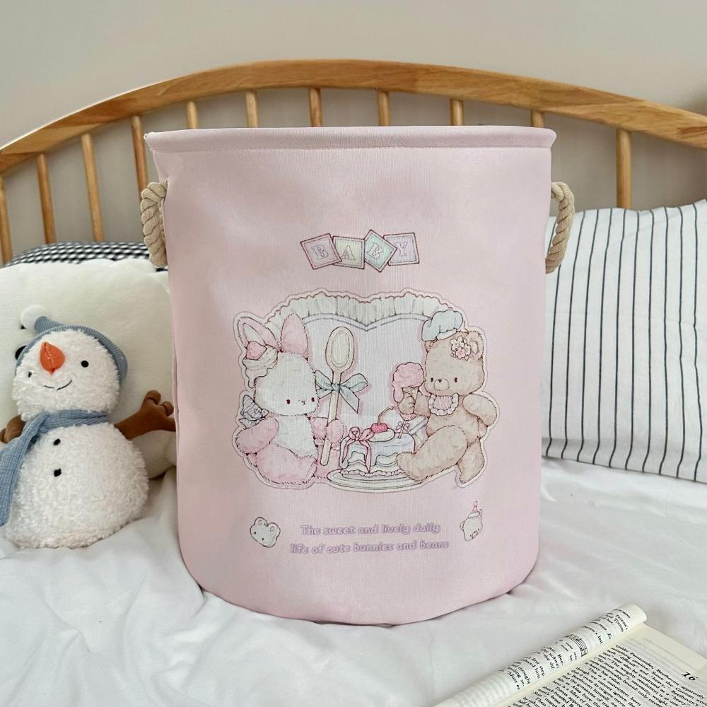 Foldable Toys Storage Basket Cartoon Dirty Clothes Basket Multi-Purpose Laundry Hamper  Kids Room