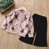 Baby Sweatshirt + Pants 2pcs Set Children Knitting Outfit for 2-6Years Kids Tracksuit Winter Girls Clothes