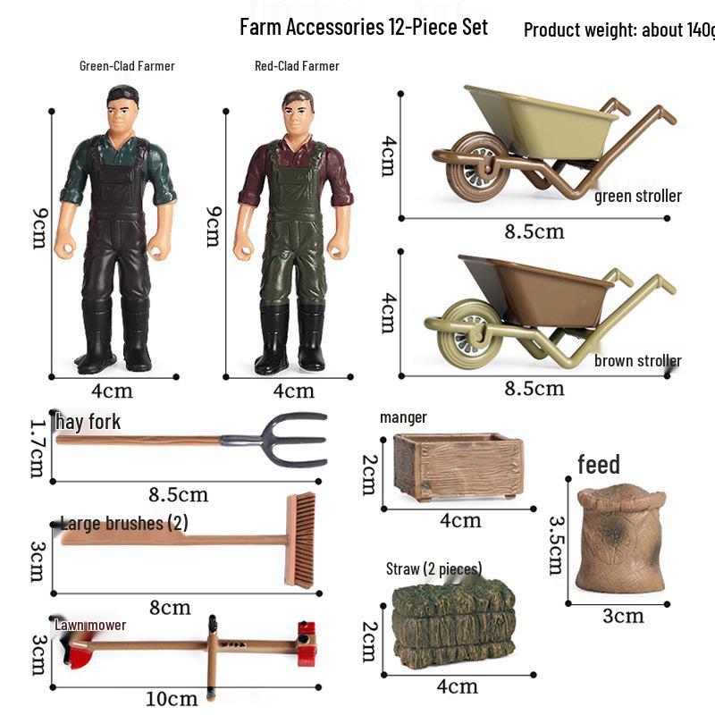 Cognitive Animal Model Toy: Dairy Cow, Buffalo, Yellow Cattle, Rhinoceros, Simmental Bull