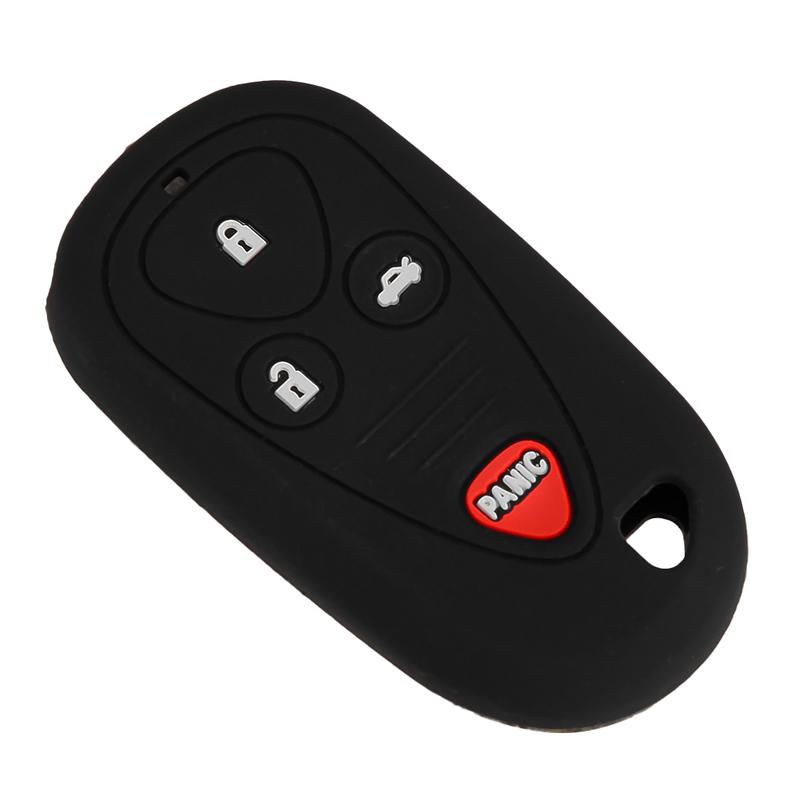 4 Buttons Car Remote Key Cover Case E4EG8D-444H-A OUCG8D-387H-A Fit for Honda Acura TL TSX Black Silicone