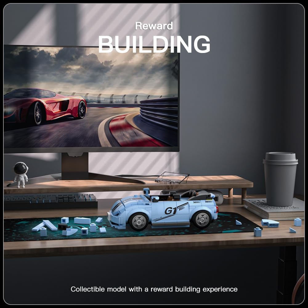 MOULD KING Speed Champion V.Beetle Supercar 27047 Building Set Toy Collectible Model Car Block Children's Gift 8+(298 Pieces)