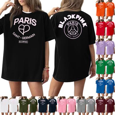 Женская футболка с круглым вырезом и короткими рукавами с принтом