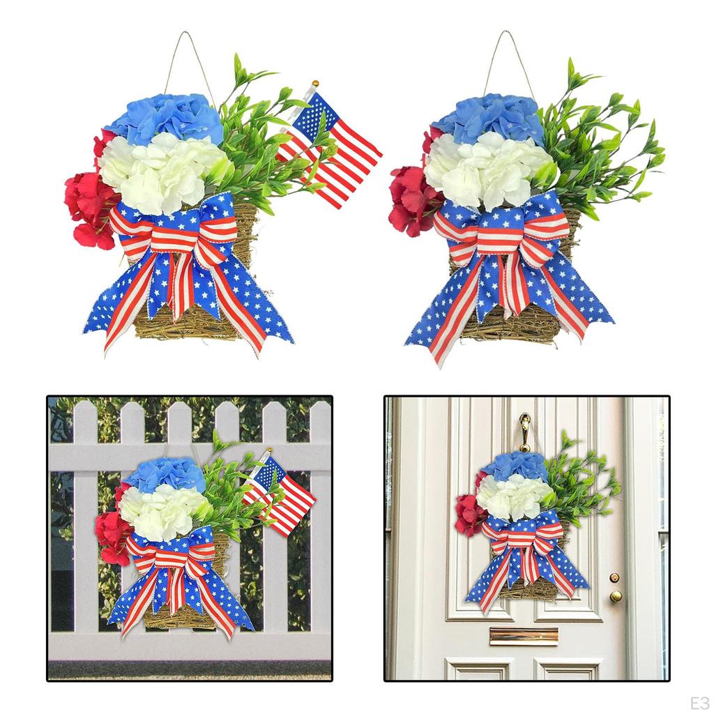 4TH of July Independence Day Wreath for Front Door Patriotic American