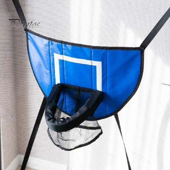 1 комплект баскетбольного кольца для батута с 3 мини-мячами, щитом и насосом, устойчивый к атмосферным воздействиям, легко собирается, детский спортивный развлекательный аксессуар для батута для