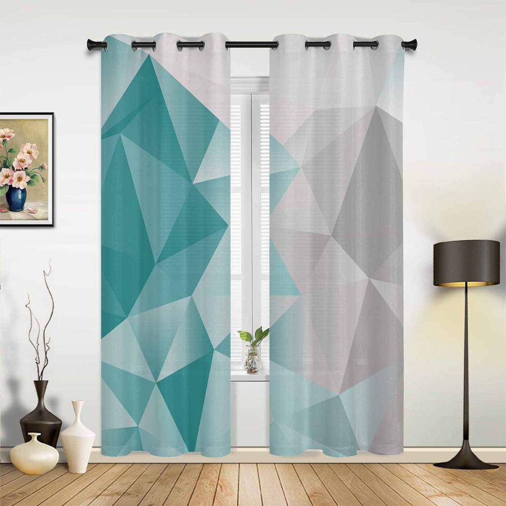 Оранжевый Треугольная Геометрия Оранжевые Шторы для Спальни Гостиной Шторы Кухни Детской Комнаты Оконные Шторы Современный Домашний Декор