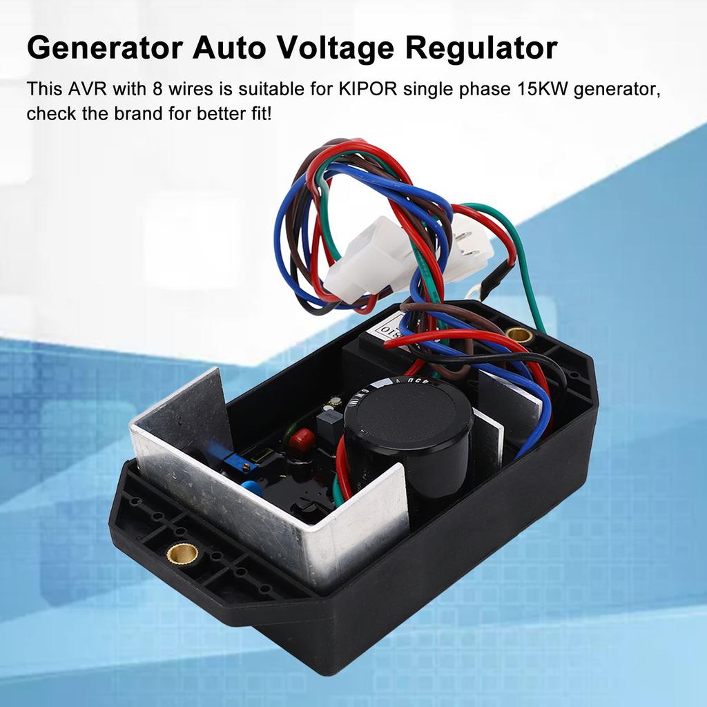 Automatic Voltage Regulator 8 Wires Generator Volt Regulator Replacement AVR Board Module for Single Phase 15KW Generator ABS Multi s
