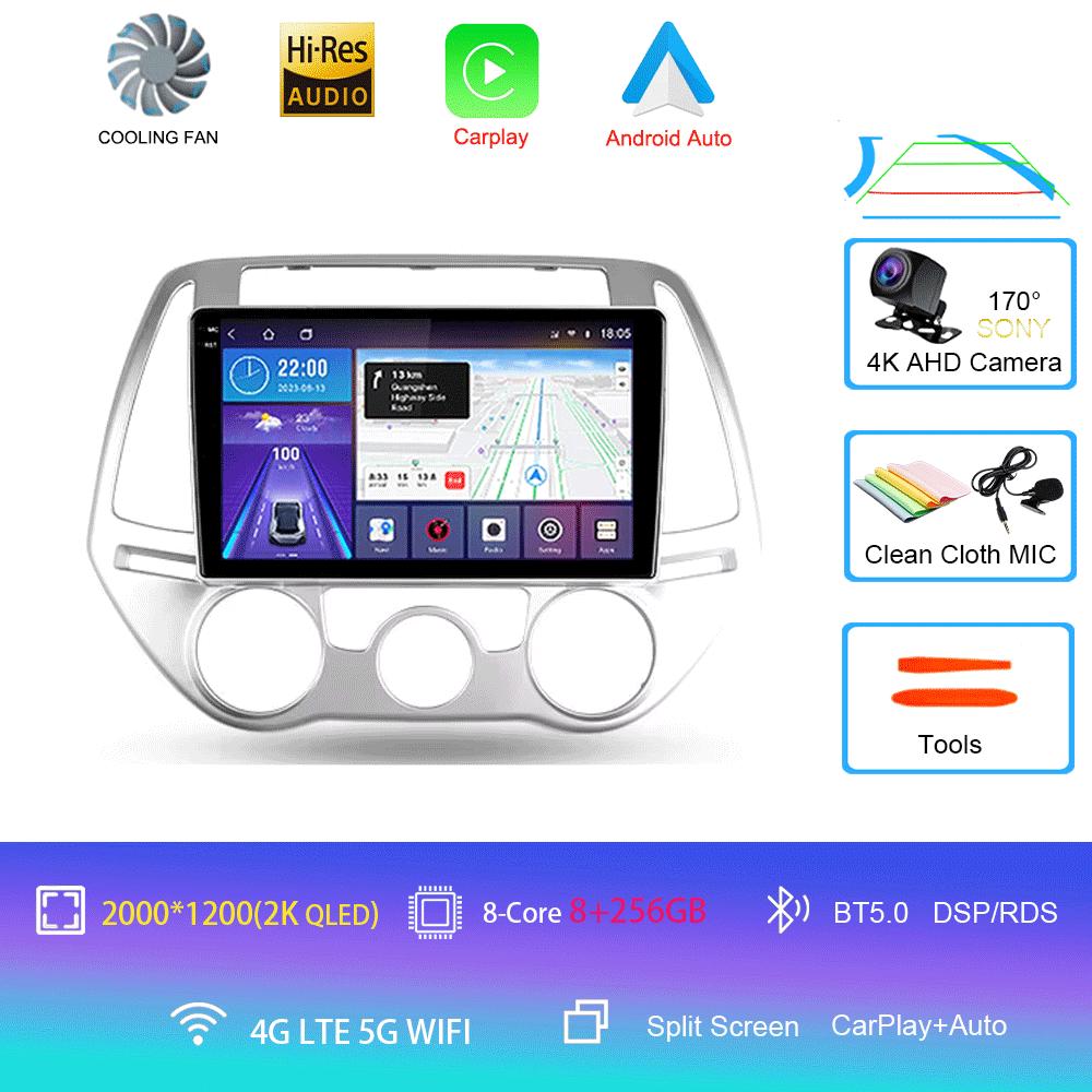 Автомобильный радиоприемник Android 14 Carplay Auto Multimedia Player для Hyundai I20 2010 2012 2013 2014 DSP Autoradio GPS Stereo 2din Head Unit