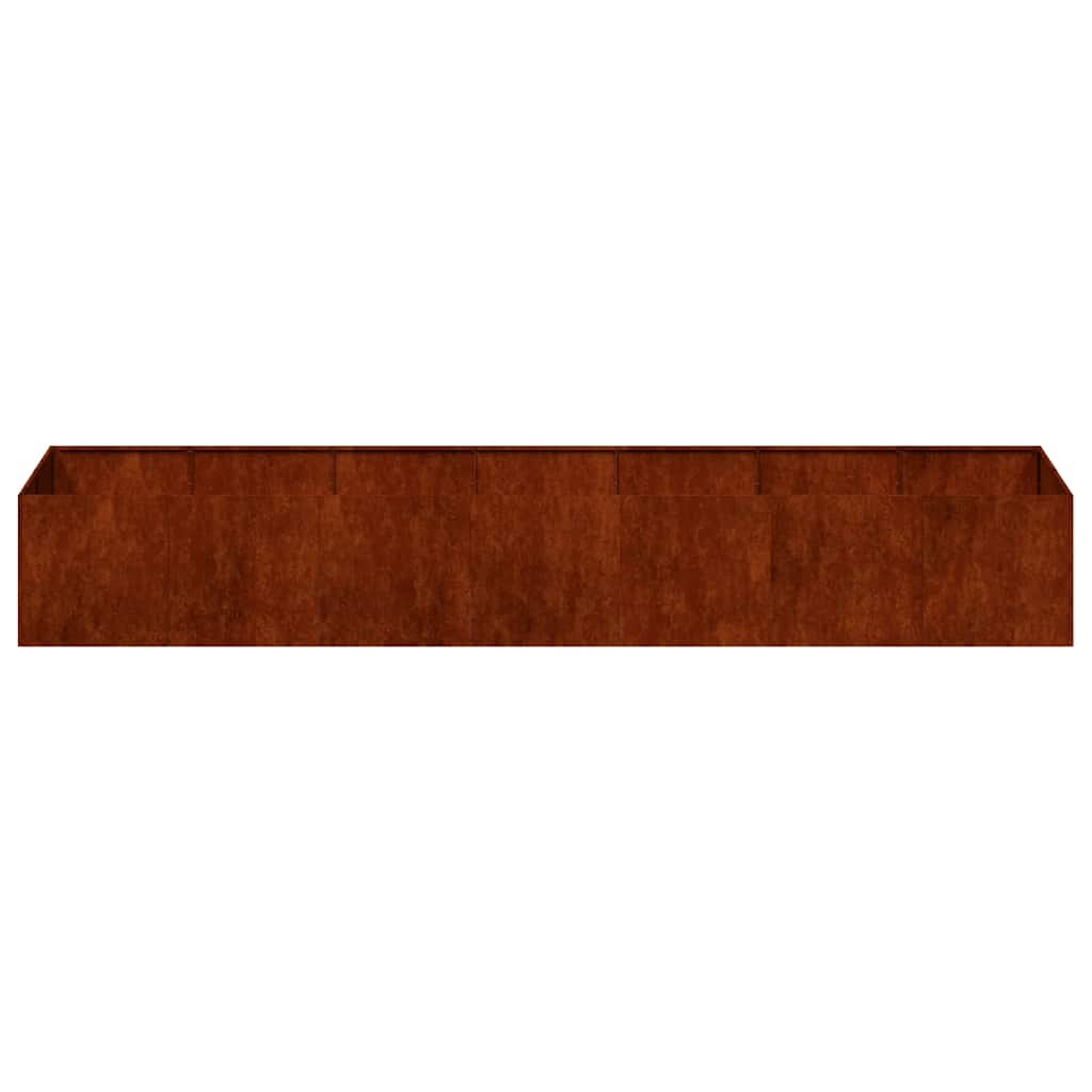 Planter Rusty 280x80x40 cm Weatherproof Steel