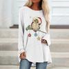 Owl T Shirt Women T-shirt Women Fashion T-shirt Animal Tshirt Long Sleeve Tops Tees Essiential Tops Kawaii Tunic Womens Clothing