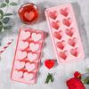 Heart Shaped Silicone Ice Cube Trays 10 Cavities Easy Release DIY Love Heart Ice Cubes Chocolate Candy Mold for Cocktails Whiskey BPA Safe Ice Maker