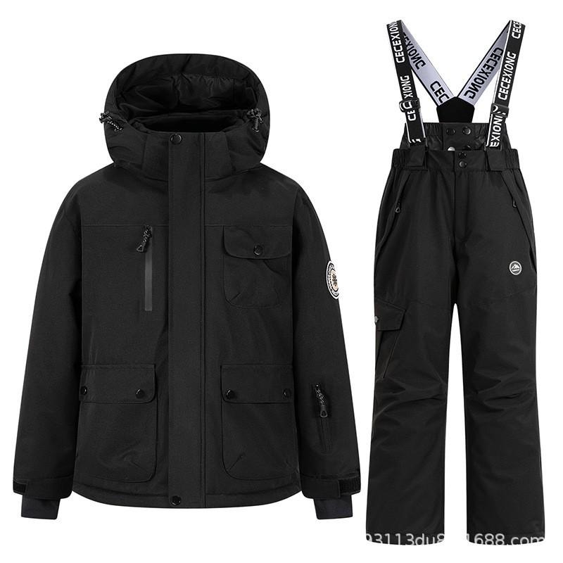 Kids Ski Suit Set Waterproof Windproof Thermal Insulated Snowsuit Boys Girls Ages 5-16 Years