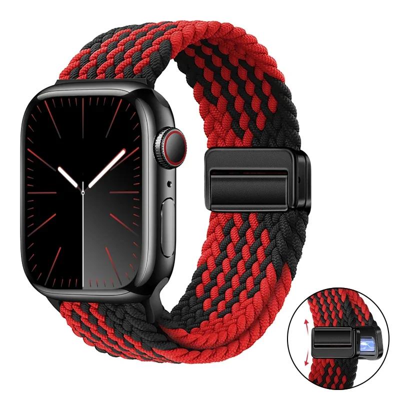 Нейлоновый браслет для Apple Watch ремешок 10 9 8 7 46мм 42мм 45мм 41мм Ultra 2 49мм Ремешок для iWatch Серии 6 5 4 3 SE 44мм 40мм Ремешок