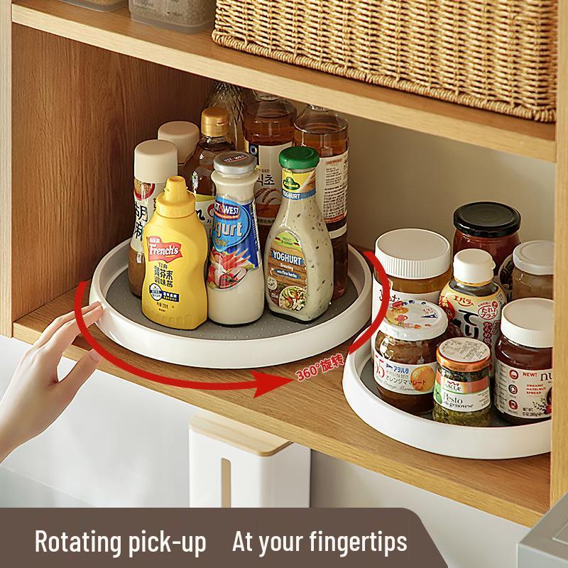 Rotatable Kitchen & Living Room Double-Layer Storage Rack