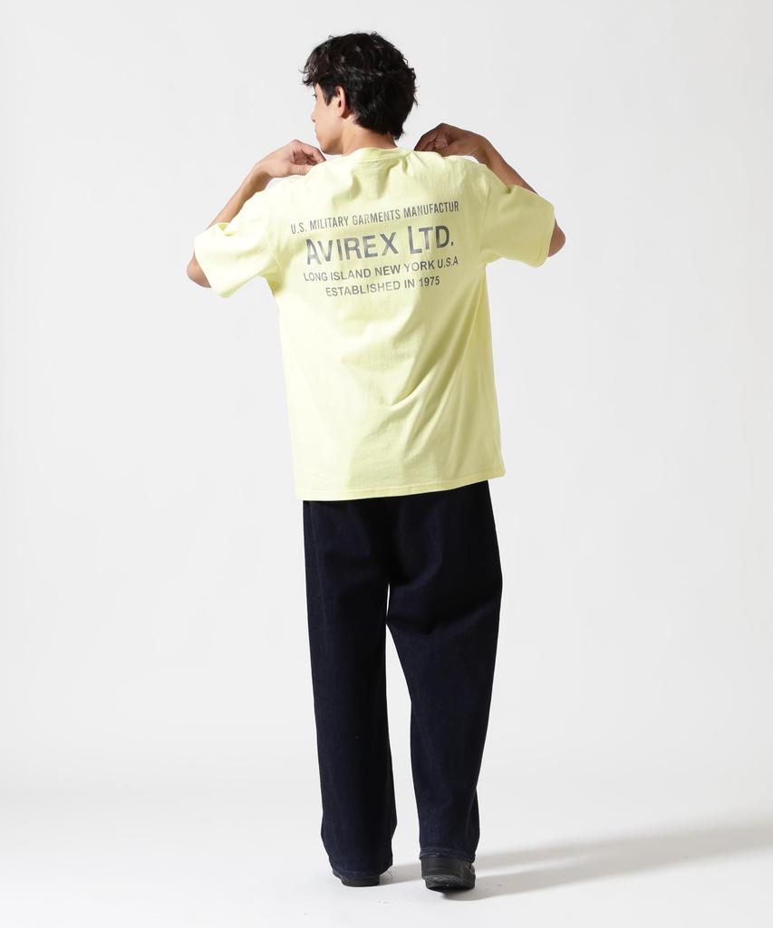 AVIREX SIGN T-SHIRT (WEB&DEPOT Exclusive) Men's XL Lemon 783-5134082