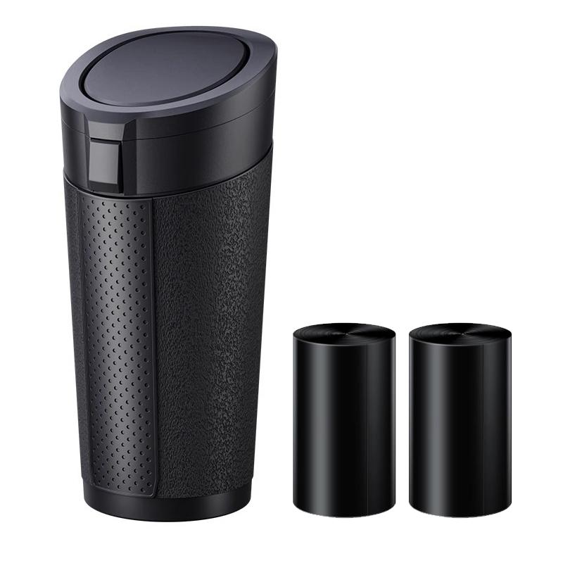 Car Accessories Trash Can with Lid Auto Dust Organizer Includes Garbage Bags Small Car Trash Bin Interior Rubbish Bag