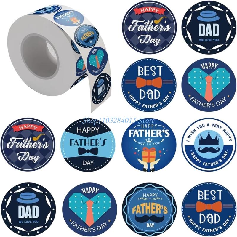 R6FF Love You Dad Sticker Envelope Seal Adhesive Decal Father's Day Sticker