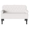 Chesterfield Bench White 119.5 x 64.5 x 75 cm Faux Leather