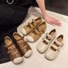 Французские легкие туфли-одиночки женские новинка весны 2025 года, нежные сочетающиеся цвета, юбка с одним словом, пряжка на ремне, универсальные туфли Мэри Джейн