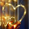 Светодиодные занавески с сердечками, гирлянды, рождественские гирлянды, гирлянды, 8 режимов, вечерние на день Святого Валентина, домашняя свадьба, новогодние украшения