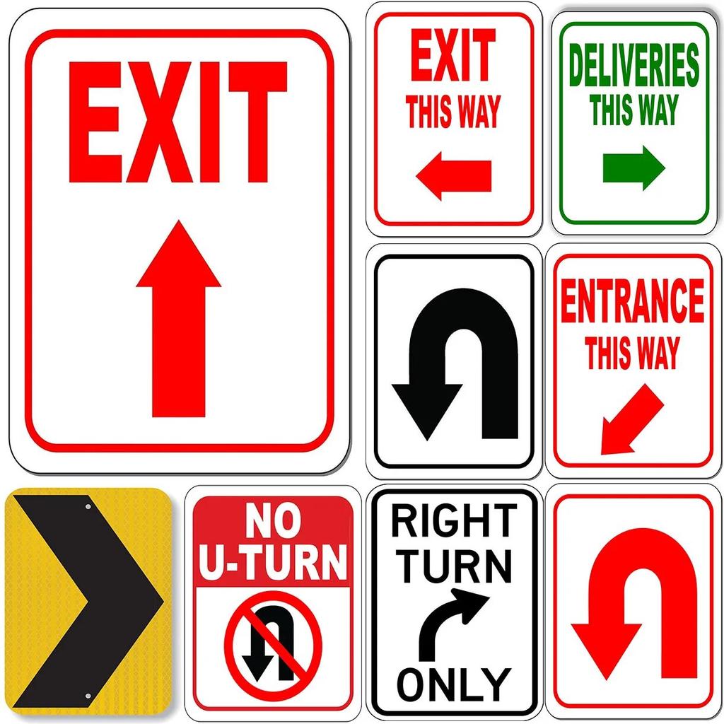 Винтаж Выход Вход Поворот Стрелка Металлические Оловянные Вывески Плакаты Пластины Настенный Декор для Баров Гараж Кафе Клубы Пабы Ретро Плакат Табличка