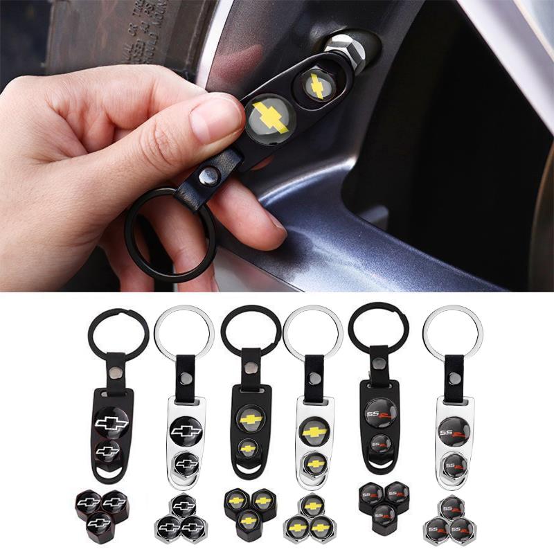 Car Wheel Metal Alloy Valve Caps For Chevrolet Cruze Malibu Spark Orlando Aveo Captiva Optra Trax Lacetti Tire Modification