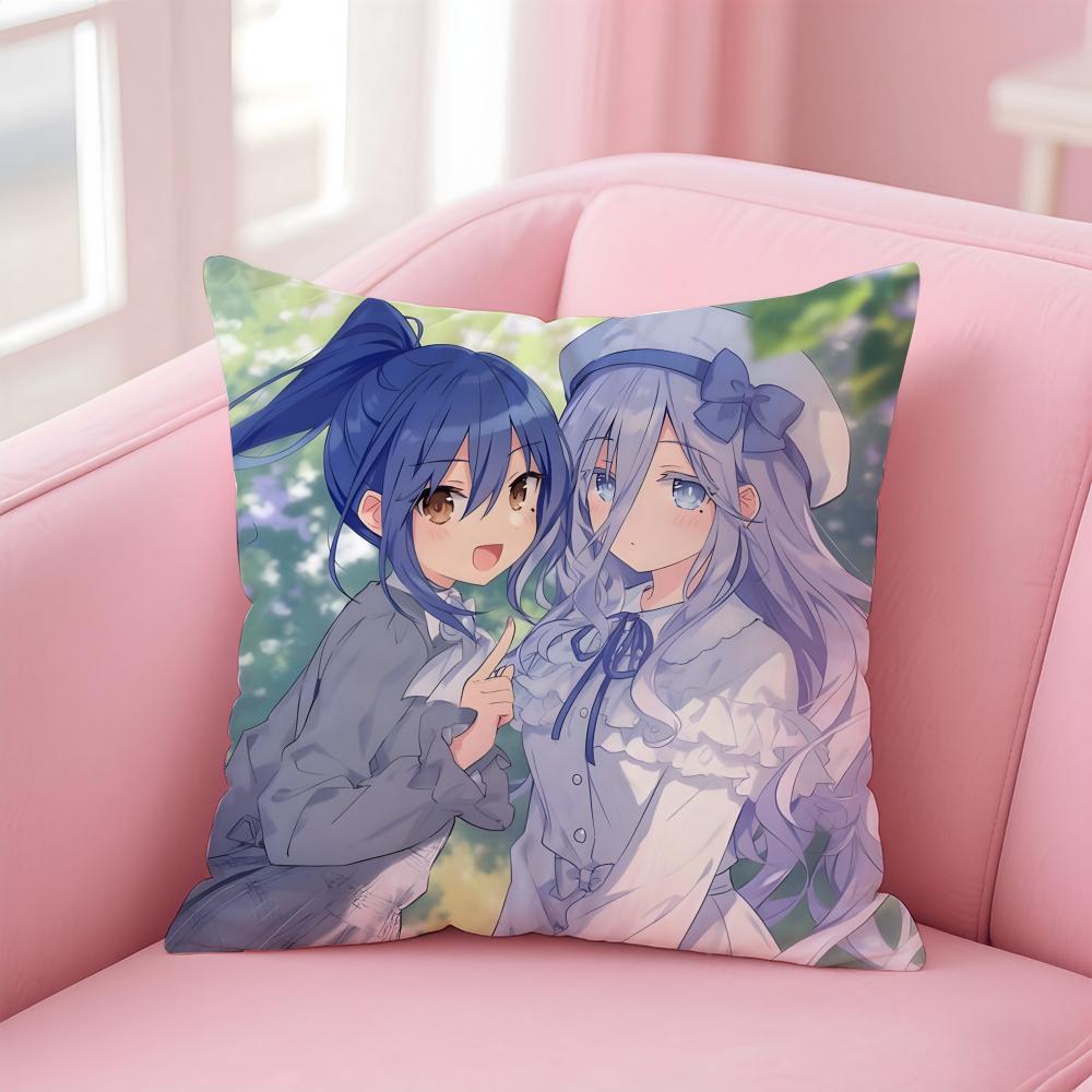 HeartFluttering DDATE A LIVE Icons Cushion Cover Pillowcase Short Plush Invisible zipper Room Sofa Cushion Cover