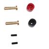 2PCS RC Heatsink Plug Connectors Grips Alloy 4mm Banana Battery Heatsink Plugs for 1 10 RC Crawler Cars Black and Red