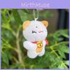 Enchanting Plush Lucky Cat Keychain Super Soft Design Great For Couples And Collectors