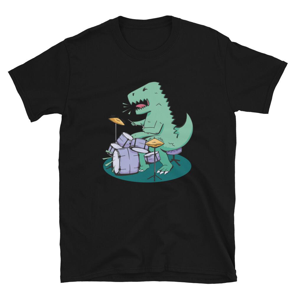 Druming T-Rex Drummer Drum Cool Graphic T-Shirt