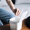 Storage Box Plastic Mini Desktop Bin Large Capacity Nordic Style Small Trashcan Portable Square Garbage Holder Office